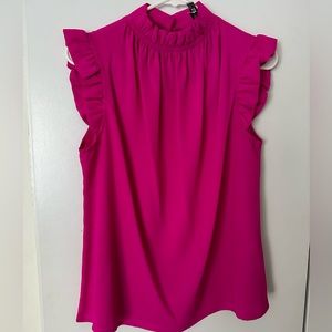 Lovely fuchsia ruffle top